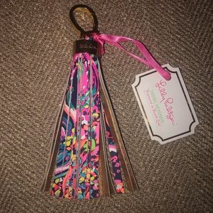 Lilly Pulitzer tassel keychain in beach loot